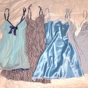 Bundle of 4 VS Angels+Silk Teddies/Slips Lingerie